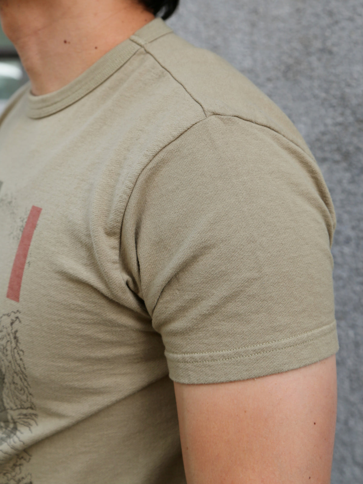 Samurai Jeans "RASEN" Inlay Loopwheel T-Shirt "RASEN" – Olive (SJST25-106)