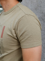 Samurai Jeans "RASEN" Inlay Loopwheel T-Shirt "RASEN" – Olive (SJST25-106)