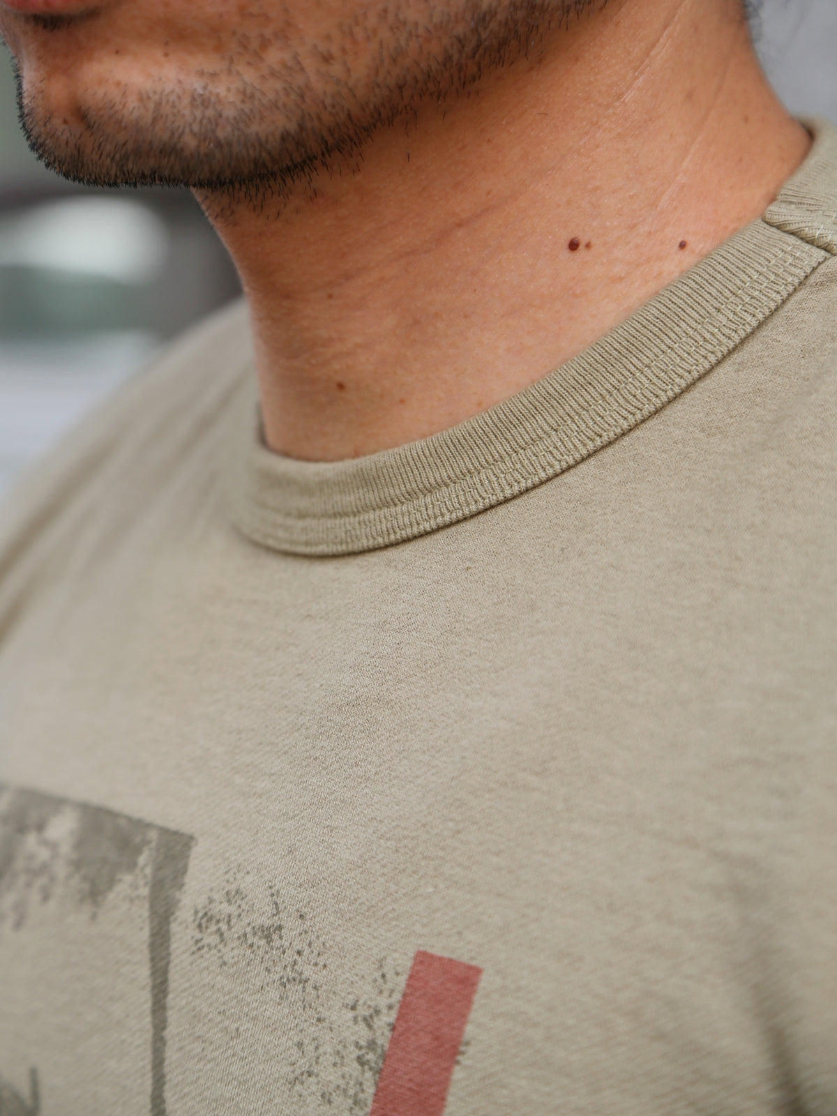 Samurai Jeans "RASEN" Inlay Loopwheel T-Shirt "RASEN" – Olive (SJST25-106)