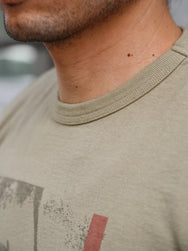 Samurai Jeans "RASEN" Inlay Loopwheel T-Shirt "RASEN" – Olive (SJST25-106)