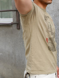 Samurai Jeans "RASEN" Inlay Loopwheel T-Shirt "RASEN" – Olive (SJST25-106)