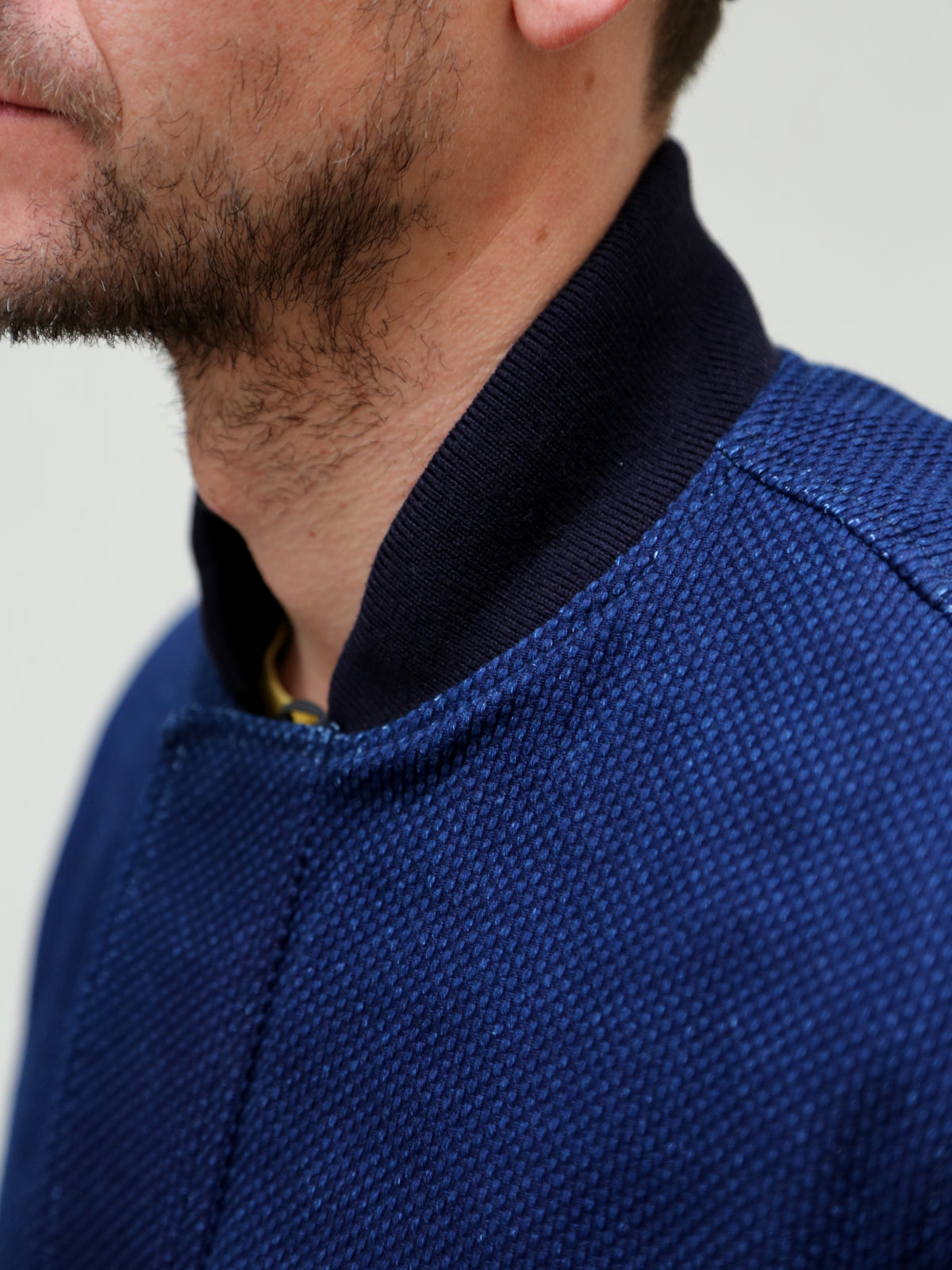Momotaro Jeans - Indigo Sashiko Bomber Jacket MXOT1302