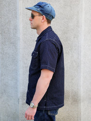 Iron Heart 10oz Wabash Short Sleeved Mechanic Shirt – Indigo (IHSH-416-IND)