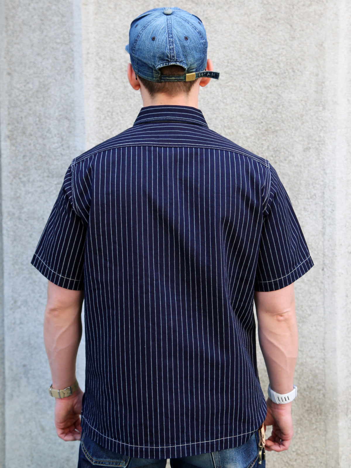Iron Heart 10oz Wabash Short Sleeved Mechanic Shirt – Indigo (IHSH-416-IND)