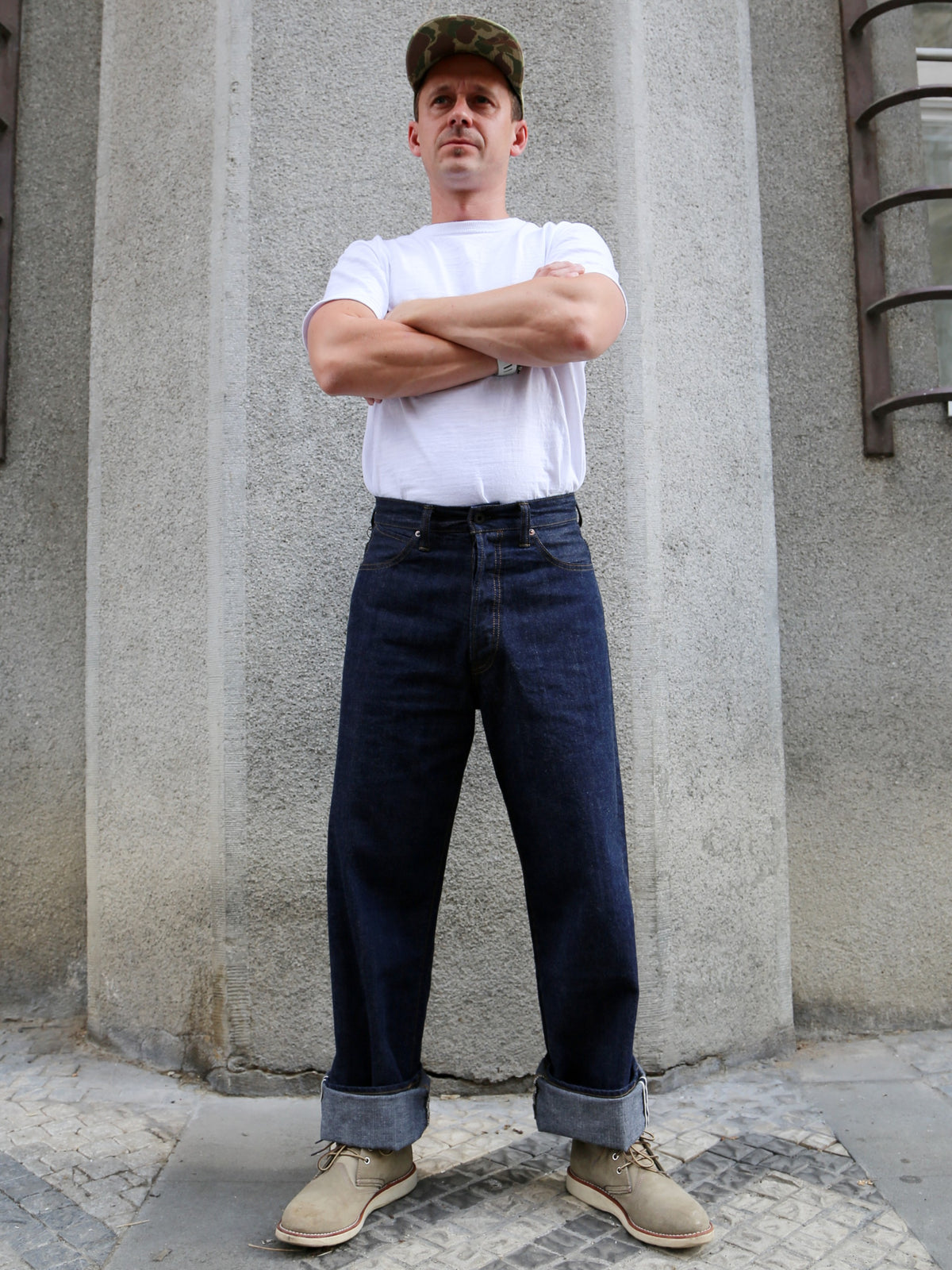 Black Sign 1920s 10.5oz Dockery Waist-Overalls – Dark Indigo (BSSP-25507)