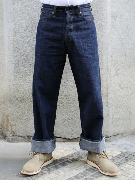 Black Sign 1920s 10.5oz Dockery Waist-Overalls – Dark Indigo (BSSP-25507)