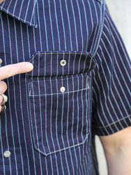 Iron Heart 10oz Wabash Short Sleeved Mechanic Shirt – Indigo (IHSH-416-IND)