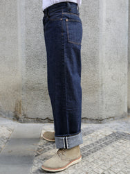 Black Sign 1920s 10.5oz Dockery Waist-Overalls – Dark Indigo (BSSP-25507)