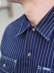 Iron Heart 10oz Wabash Short Sleeved Mechanic Shirt – Indigo (IHSH-416-IND)