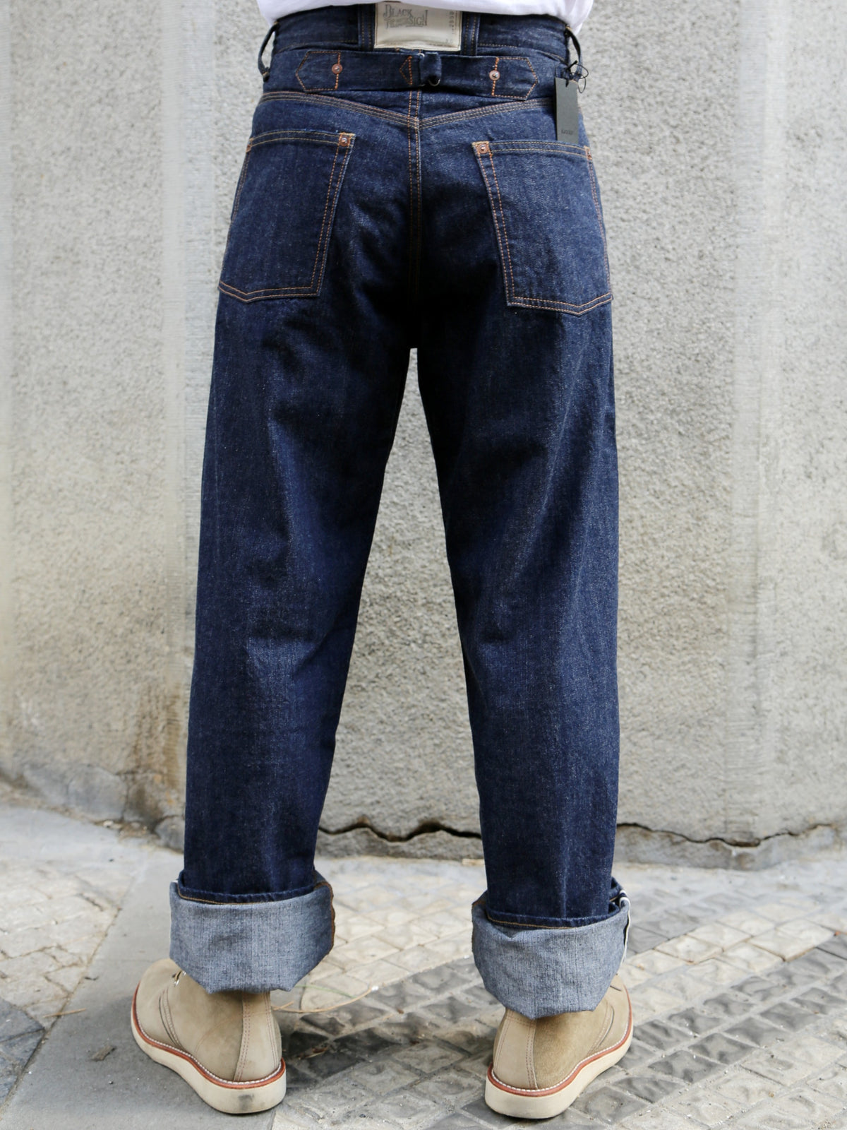 Black Sign 1920s 10.5oz Dockery Waist-Overalls – Dark Indigo (BSSP-25507)