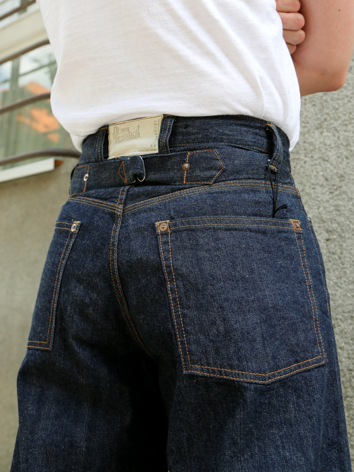 Black Sign 1920s 10.5oz Dockery Waist-Overalls – Dark Indigo (BSSP-25507)