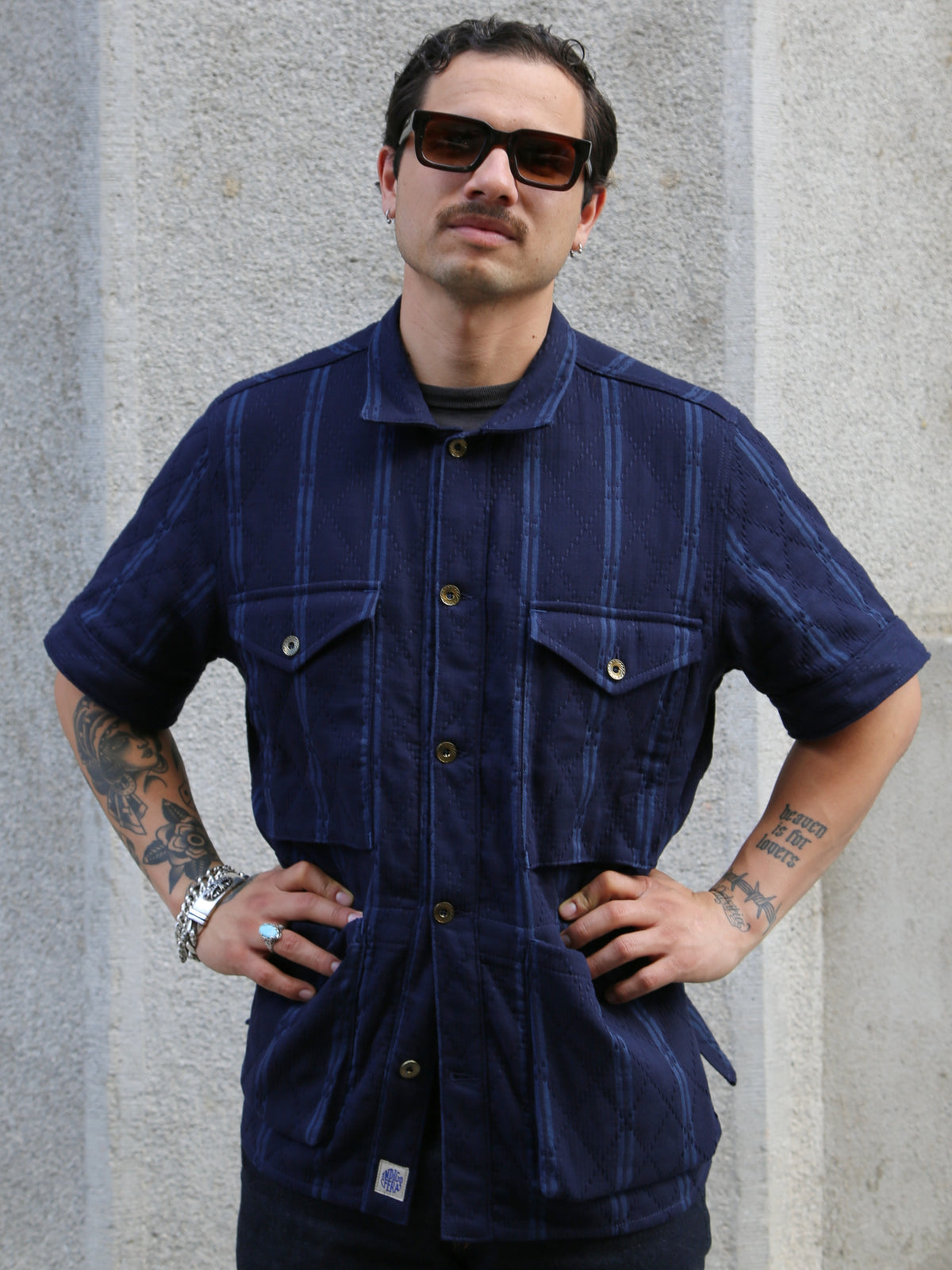 Indigofera Rivera Shirt – Indigo Sashiko (6149-221-01)