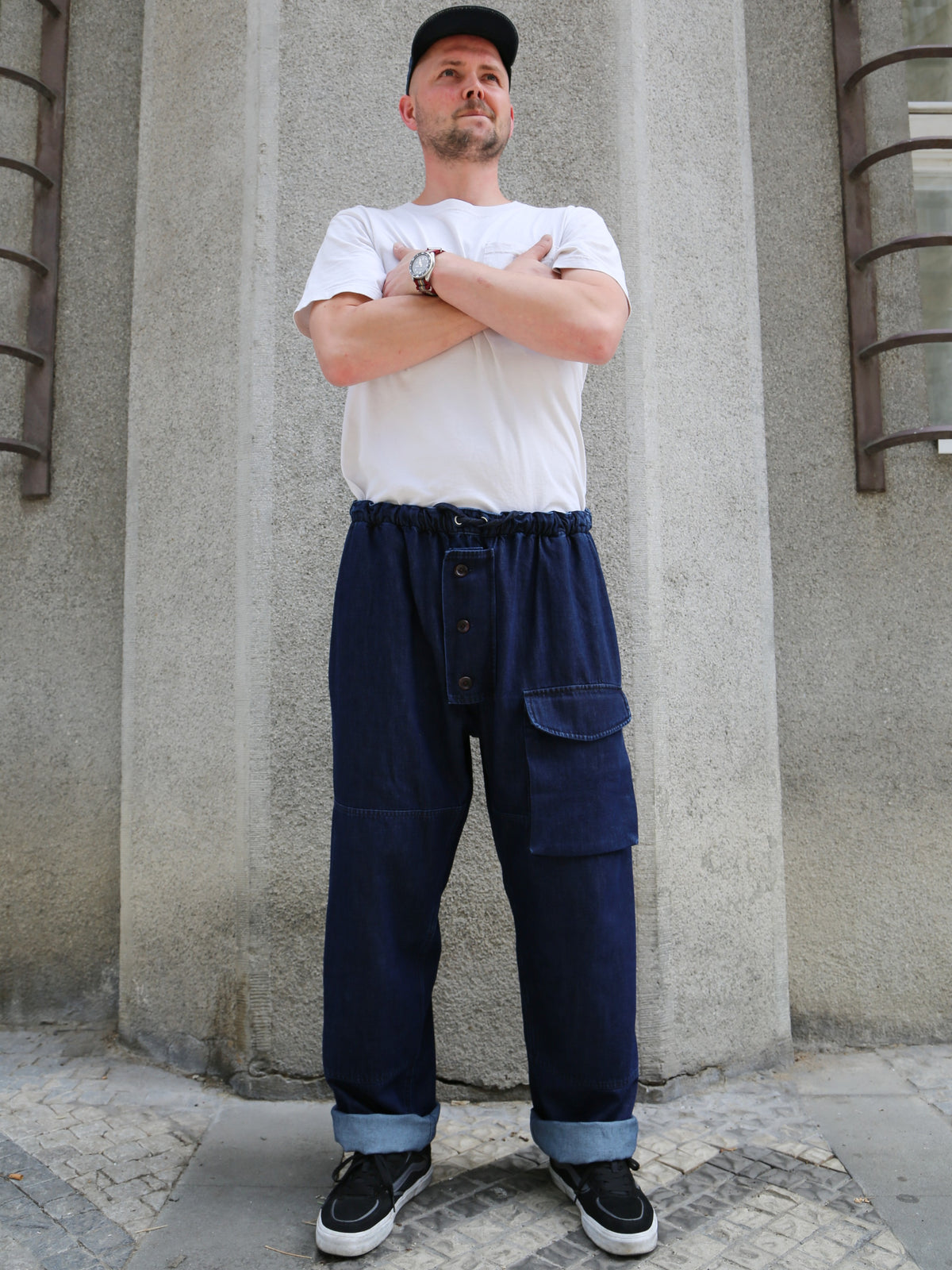 Fleurs de Bagne Submariner Pant – Stoned Wash Denim (FDB-PANT-SUBD-815)