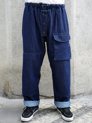 Fleurs de Bagne Submariner Pant – Stoned Wash Denim (FDB-PANT-SUBD-815)