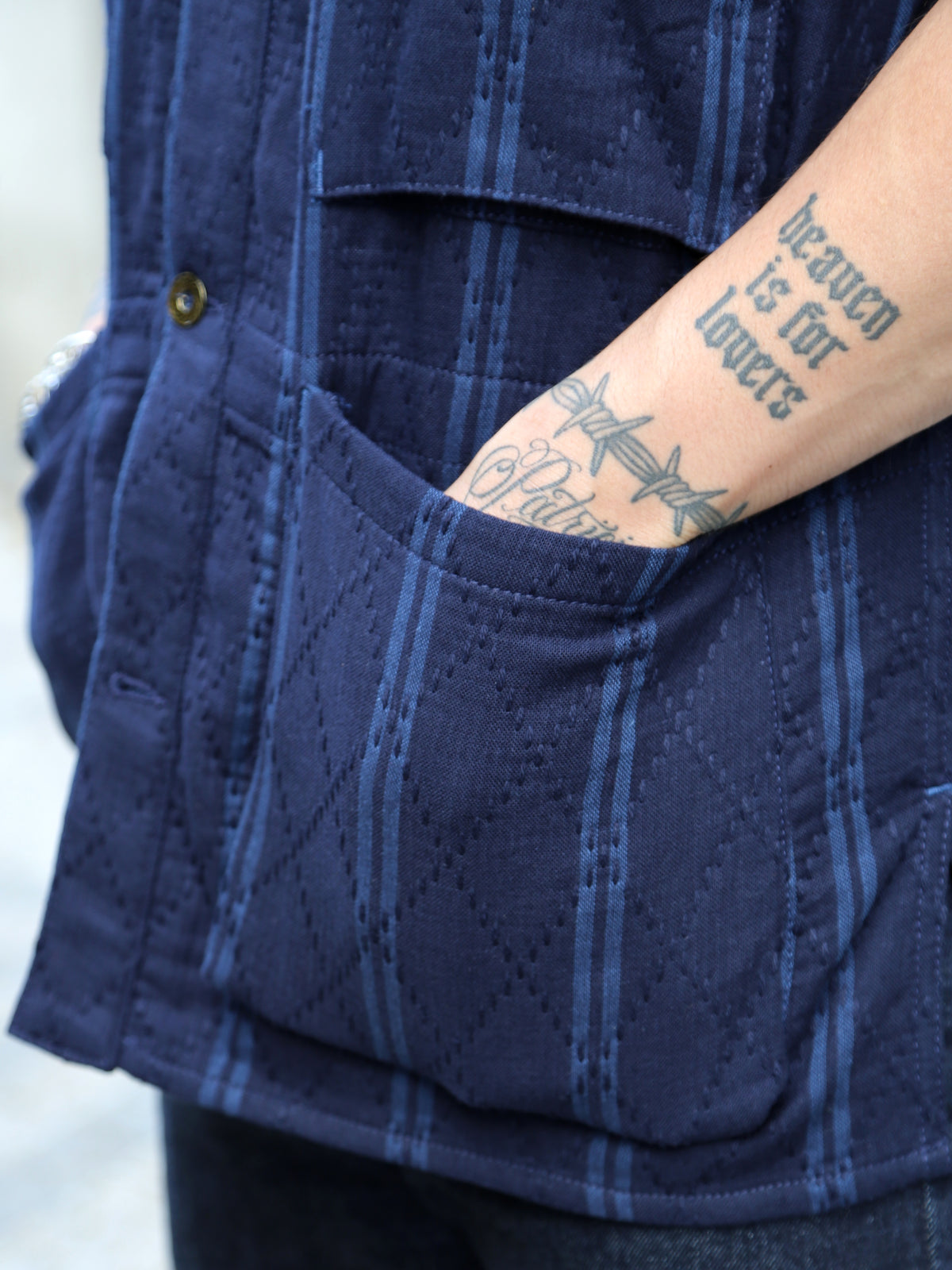 Indigofera Rivera Shirt – Indigo Sashiko (6149-221-01)