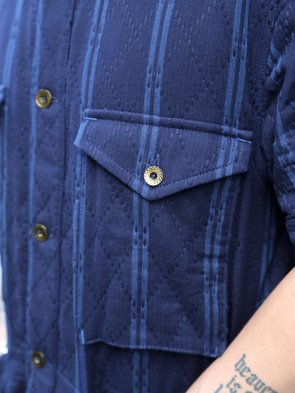 Indigofera Rivera Shirt – Indigo Sashiko (6149-221-01)