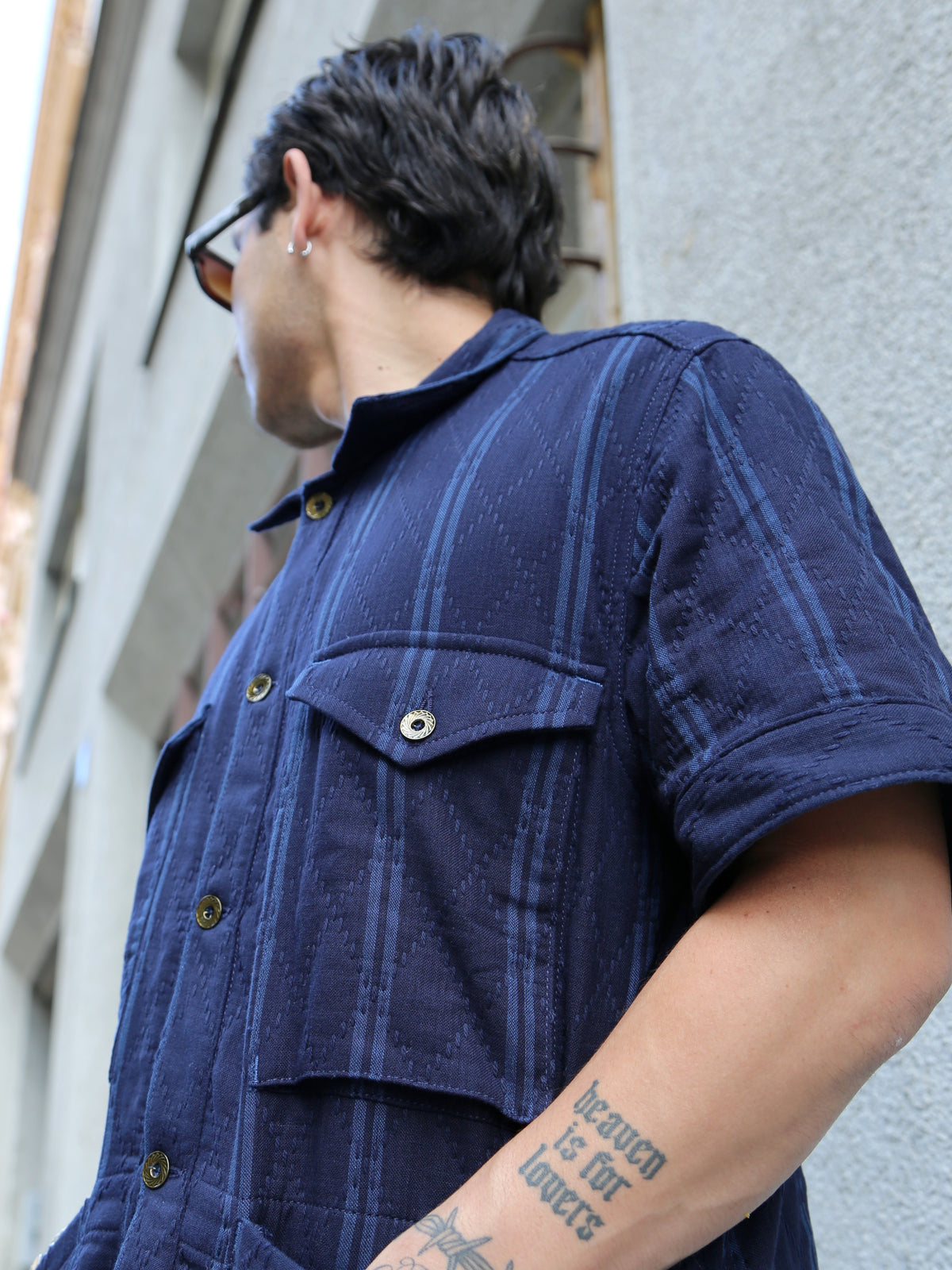 Indigofera Rivera Shirt – Indigo Sashiko (6149-221-01)