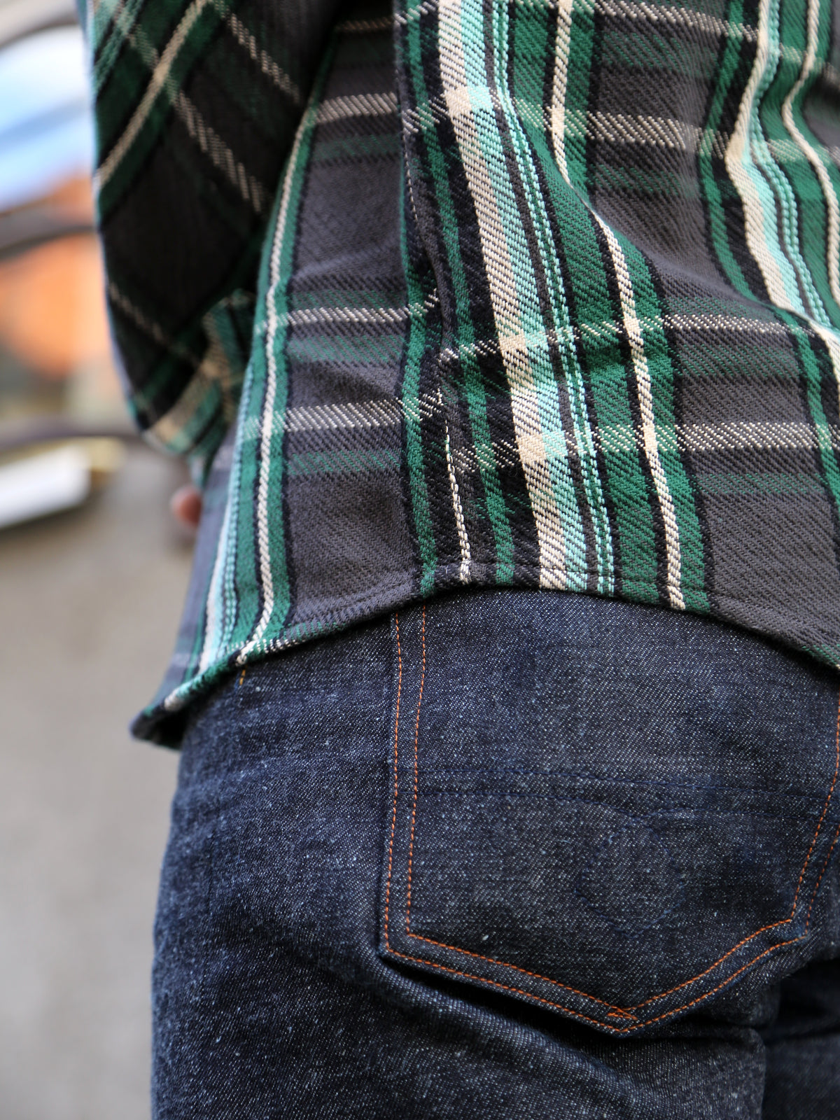 Indigofera Bryson Shirt Unbrushed Check – Black / Green / White / Turquoise (6335-848-04)