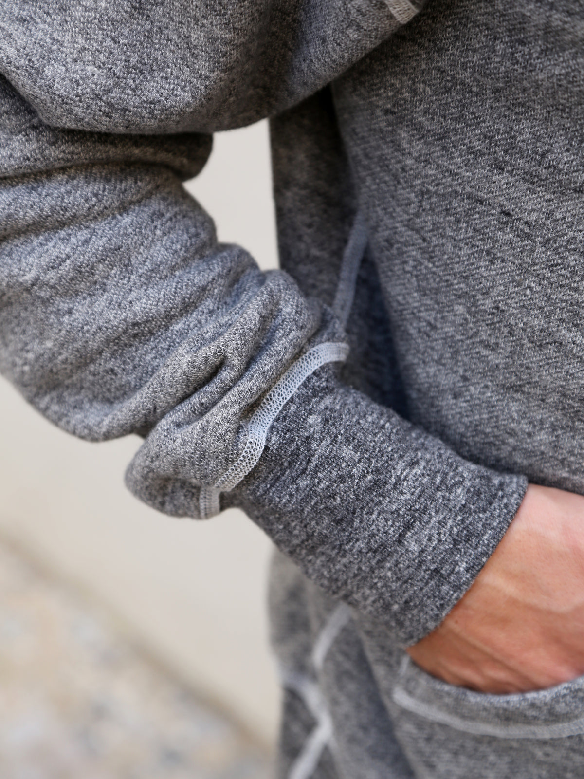 National Athletic Goods 1/4 Zip Parka Sweatshirt - Dark Grey