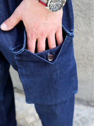 Fleurs de Bagne Submariner Pant – Stoned Wash Denim (FDB-PANT-SUBD-815)