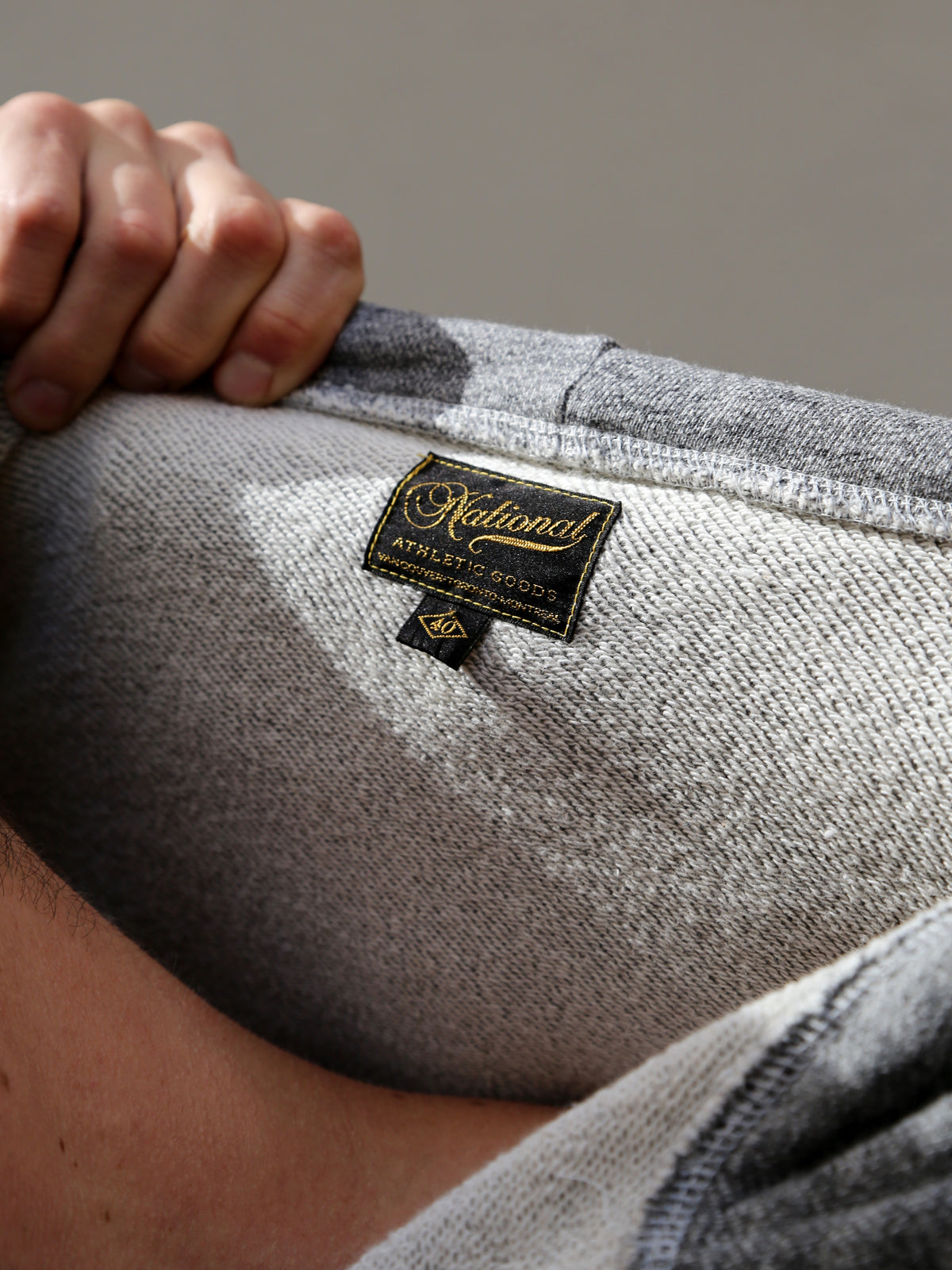 National Athletic Goods 1/4 Zip Parka Sweatshirt - Dark Grey