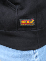 Iron Heart Printed 14oz Ultra Heavyweight Zippered Hoodie – Black (IHSW-77L-BLK)