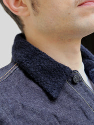 Momotaro Jeans 15.7Oz Denim Boa Jacket - Indigo (MXOT11023A)