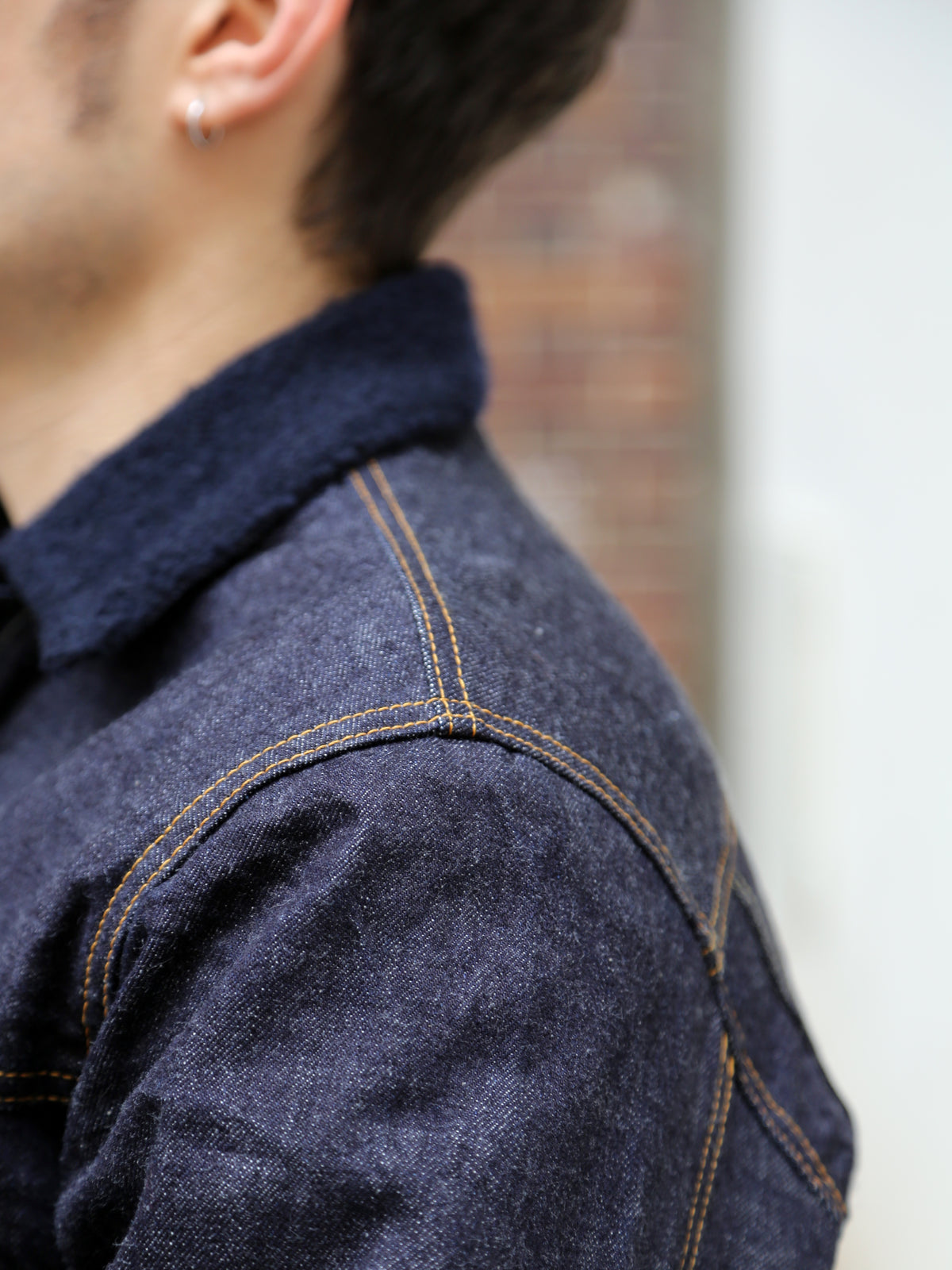 Momotaro Jeans 15.7Oz Denim Boa Jacket - Indigo (MXOT11023A)