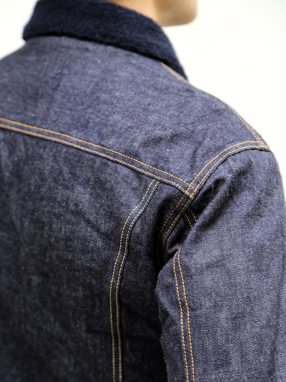 Momotaro Jeans 15.7Oz Denim Boa Jacket - Indigo (MXOT11023A)