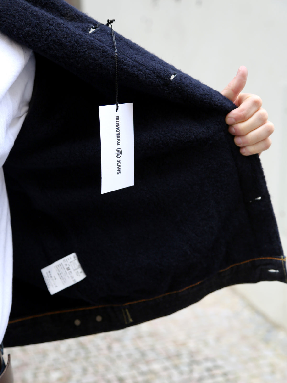 Momotaro Jeans 15.7Oz Denim Boa Jacket - Indigo (MXOT11023A)