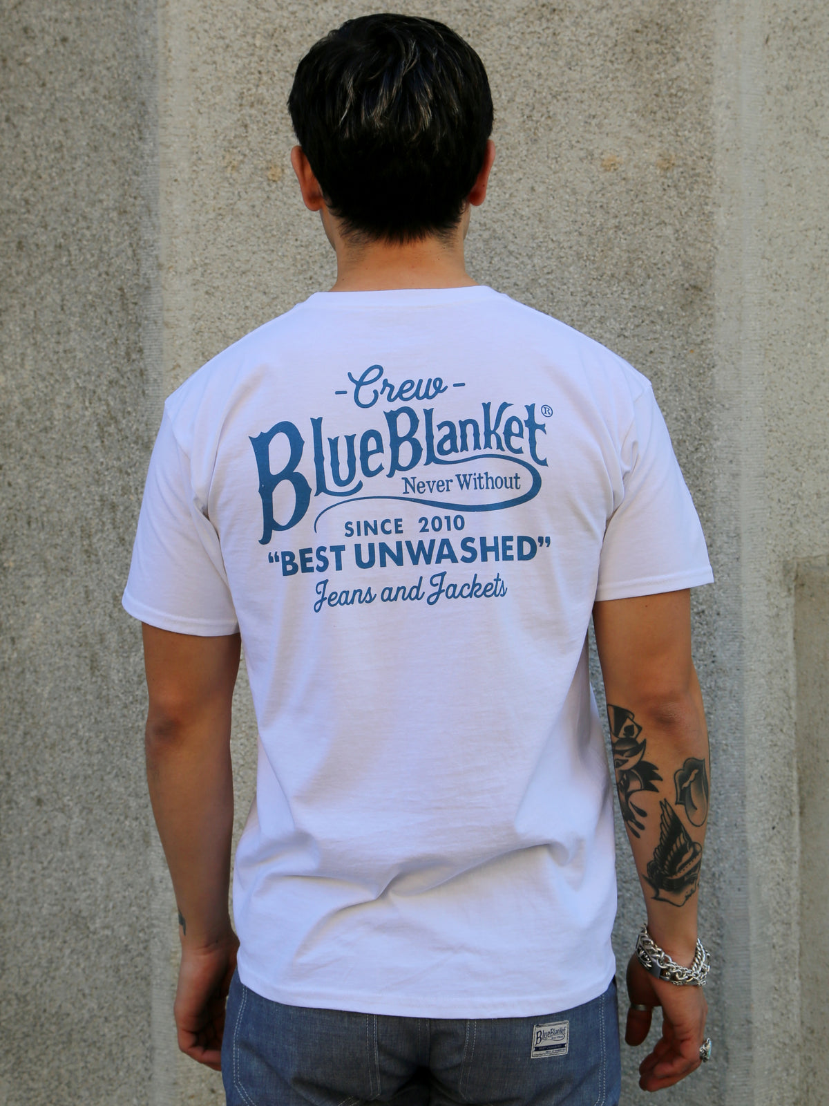 Blue Blanket Tubular T-shirt Logo (TS9 IT78)