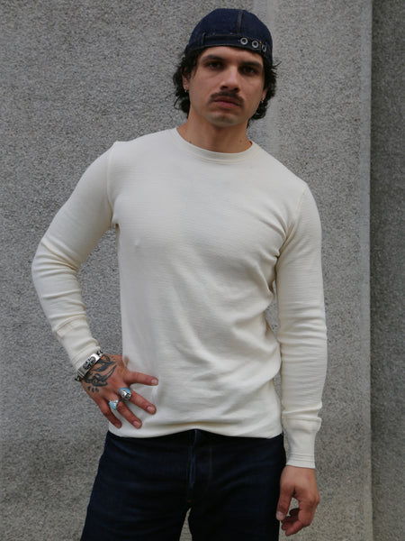 Gladhand Waffle LS Shirt - White (GH-10)