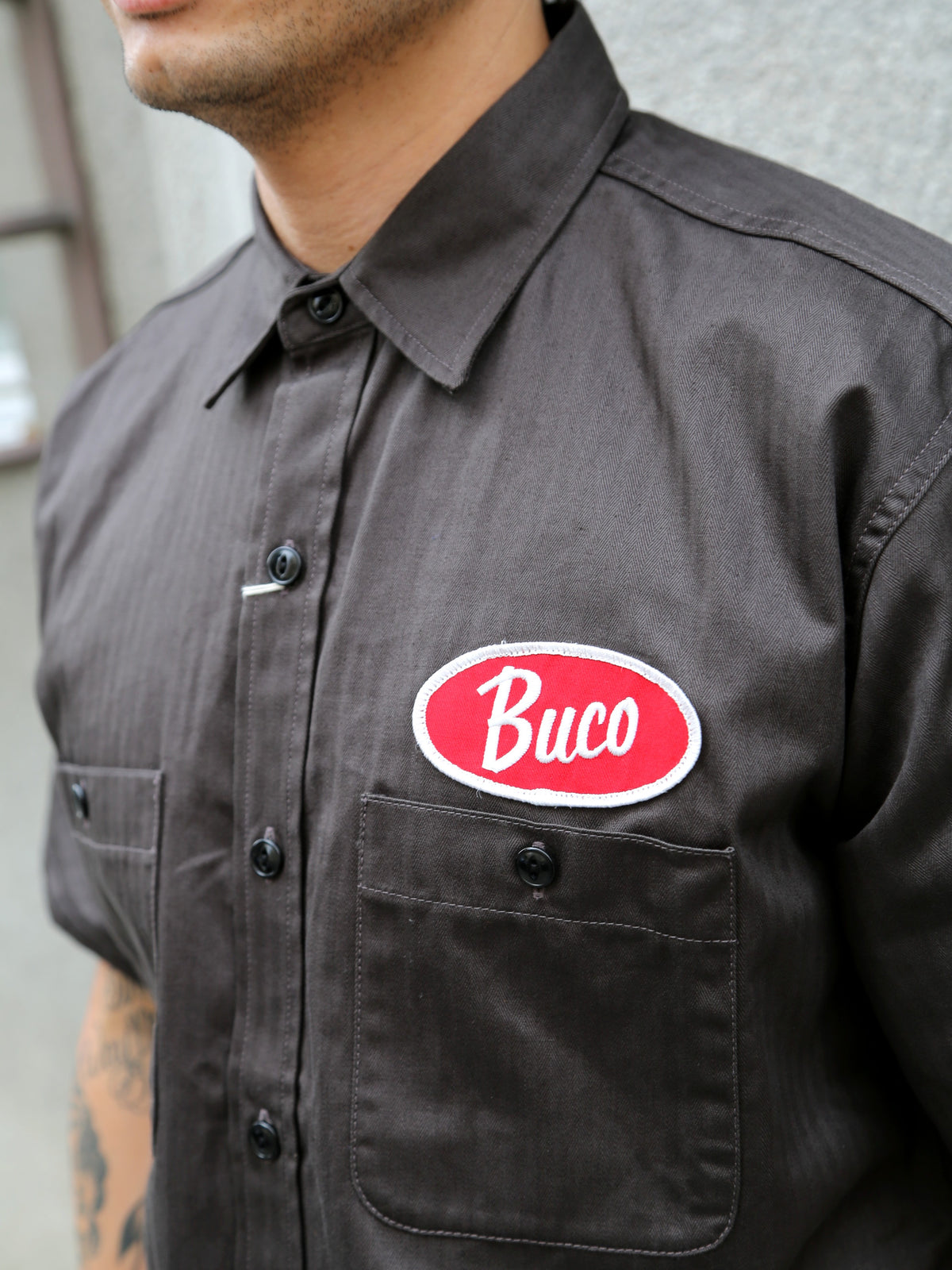 The Real McCoy's Buco Culver City S/S Workshirt – Steel (BS25001-023)