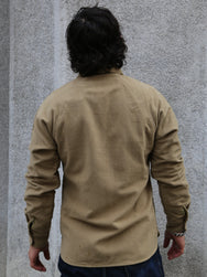 Fleurs de Bagne La Surchemise “Olerón” Moleskine – Kaki Sand