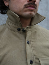 Fleurs de Bagne La Surchemise “Olerón” Moleskine – Kaki Sand