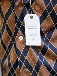 Samurai Jeans "Narahira" Snake Pattern Shirt – Brown (SSA25-01)