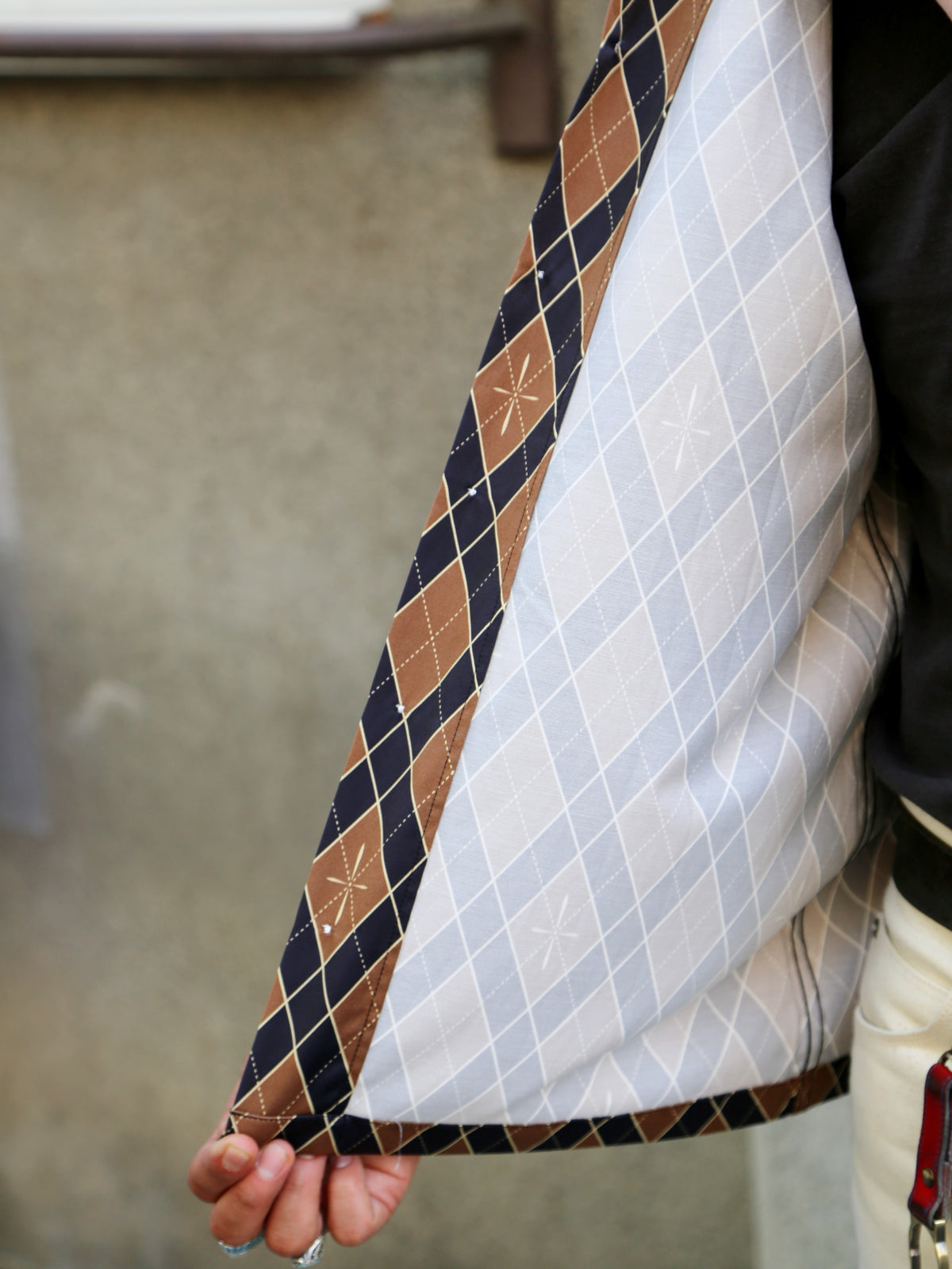 Samurai Jeans "Narahira" Snake Pattern Shirt – Brown (SSA25-01)