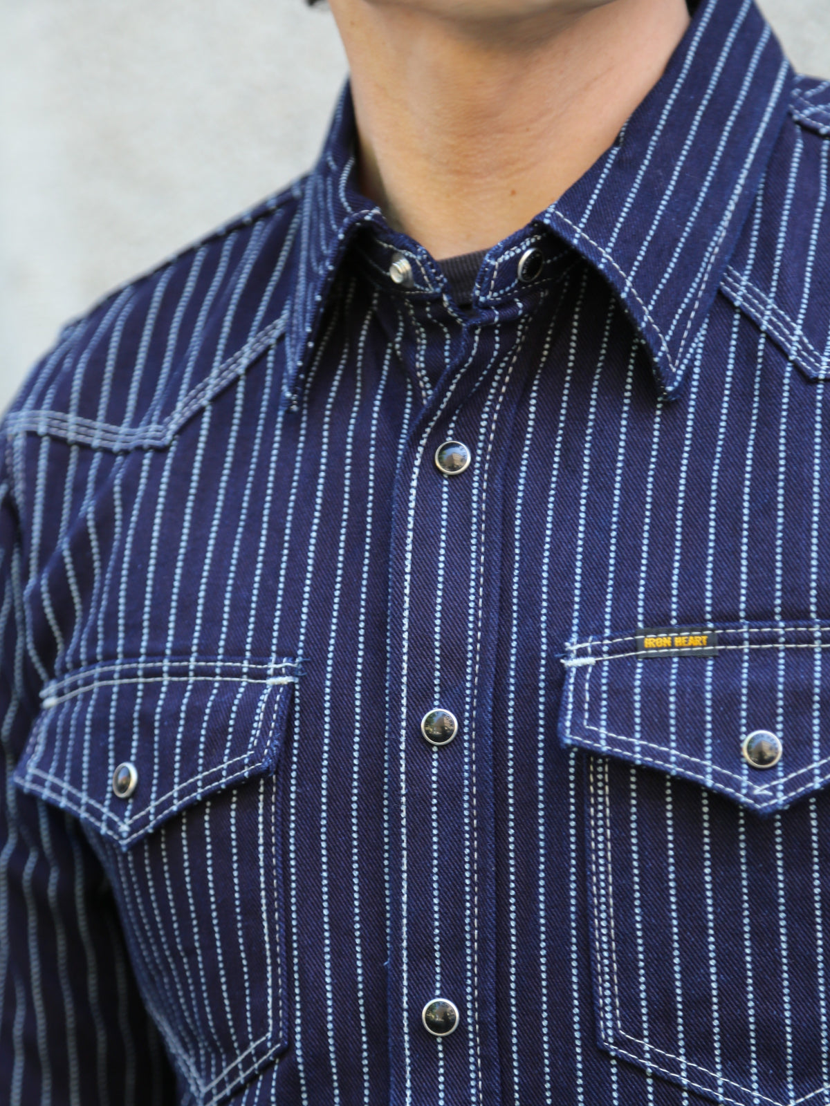 Iron Heart 12oz Wabash Western Shirt – Indigo (IHSH-62-IND)