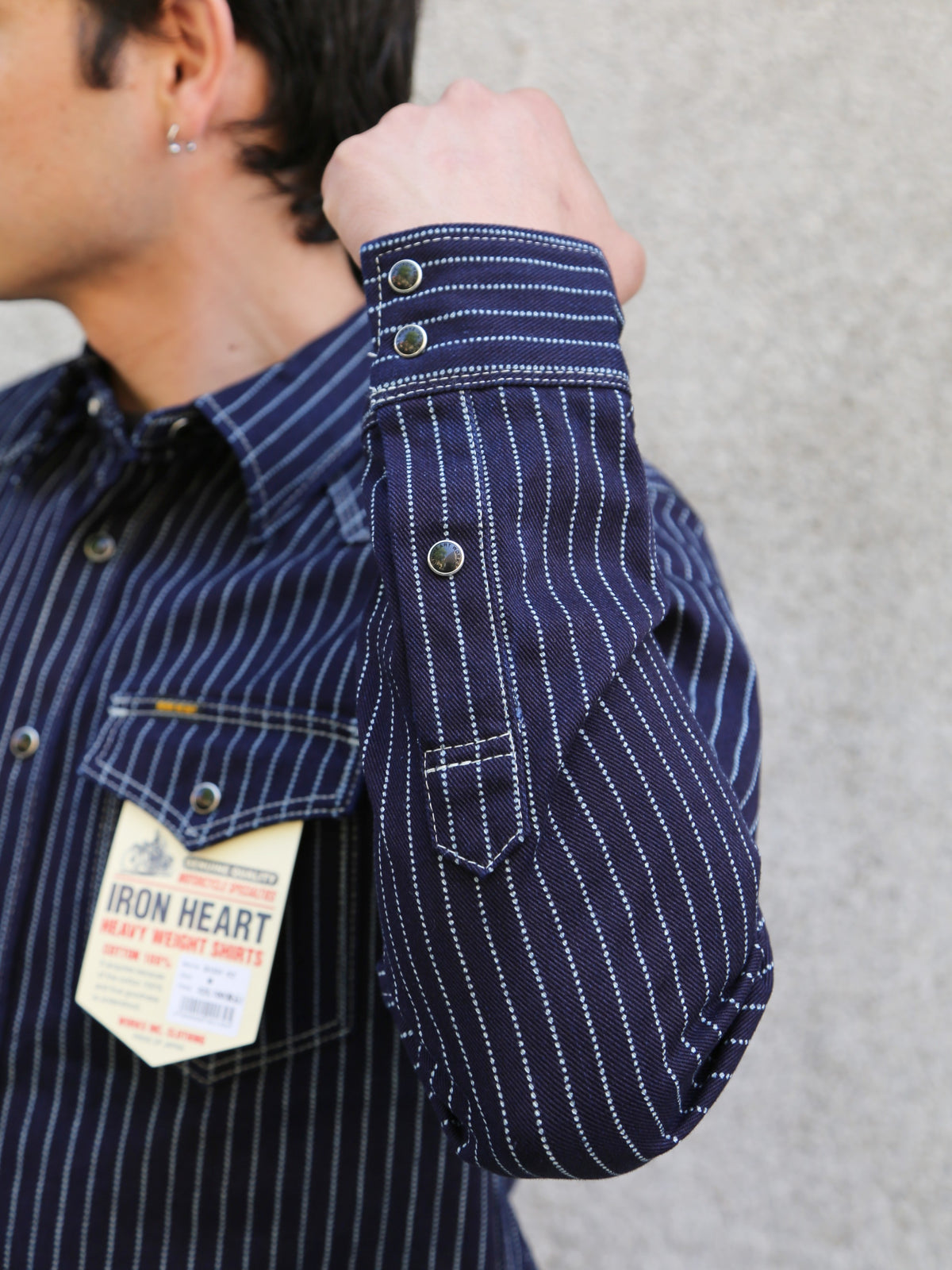 Iron Heart 12oz Wabash Western Shirt – Indigo (IHSH-62-IND)