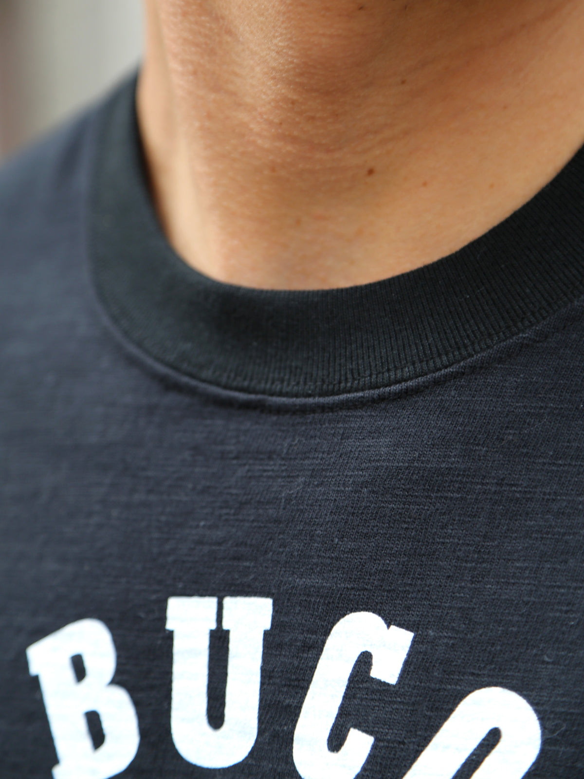 The Real McCoy's Buco Flying Wheel Striped Sleeve Tee – Black/White (BC25001-301)