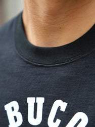 The Real McCoy's Buco Flying Wheel Striped Sleeve Tee – Black/White (BC25001-301)