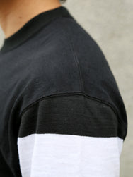 The Real McCoy's Buco Flying Wheel Striped Sleeve Tee – Black/White (BC25001-301)