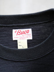 The Real McCoy's Buco Flying Wheel Striped Sleeve Tee – Black/White (BC25001-301)