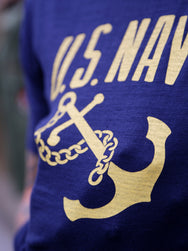 The Real McCoy's US Navy Athletic Tee – Navy (MC25023-140)