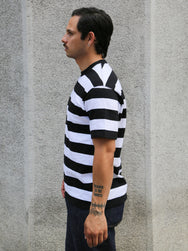 The Real McCoy's Buco Stripe Tee S/S – Black/White (BC24002-010)