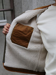 Fleurs de Bagne Gilet Discipline – Gold Wax Halley Stevenson / White Fur (W23-011M)