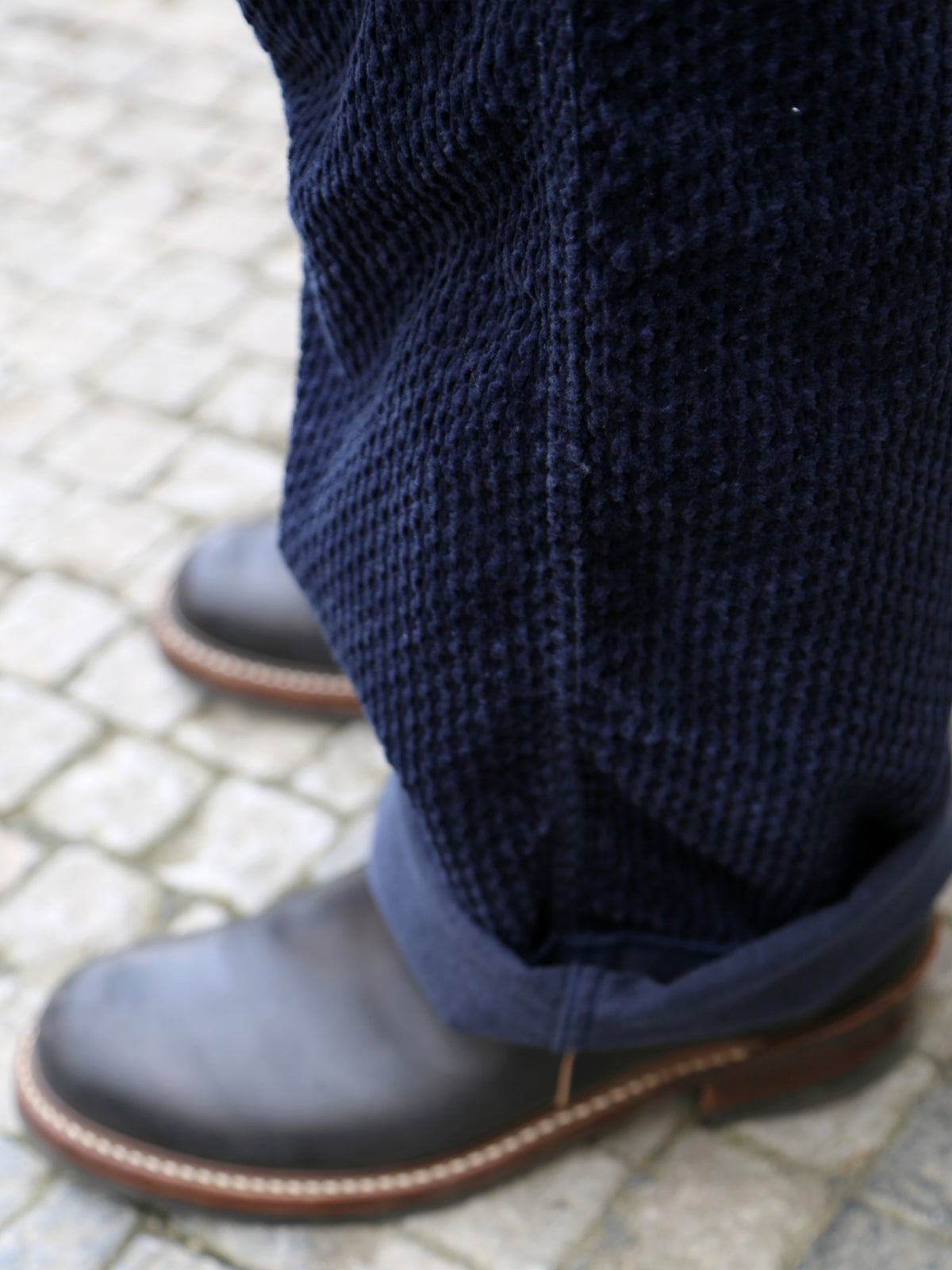 Black Sign 1920 Waffle Cord Montgomery Trousers – Deep Navy (BSFP-23507)