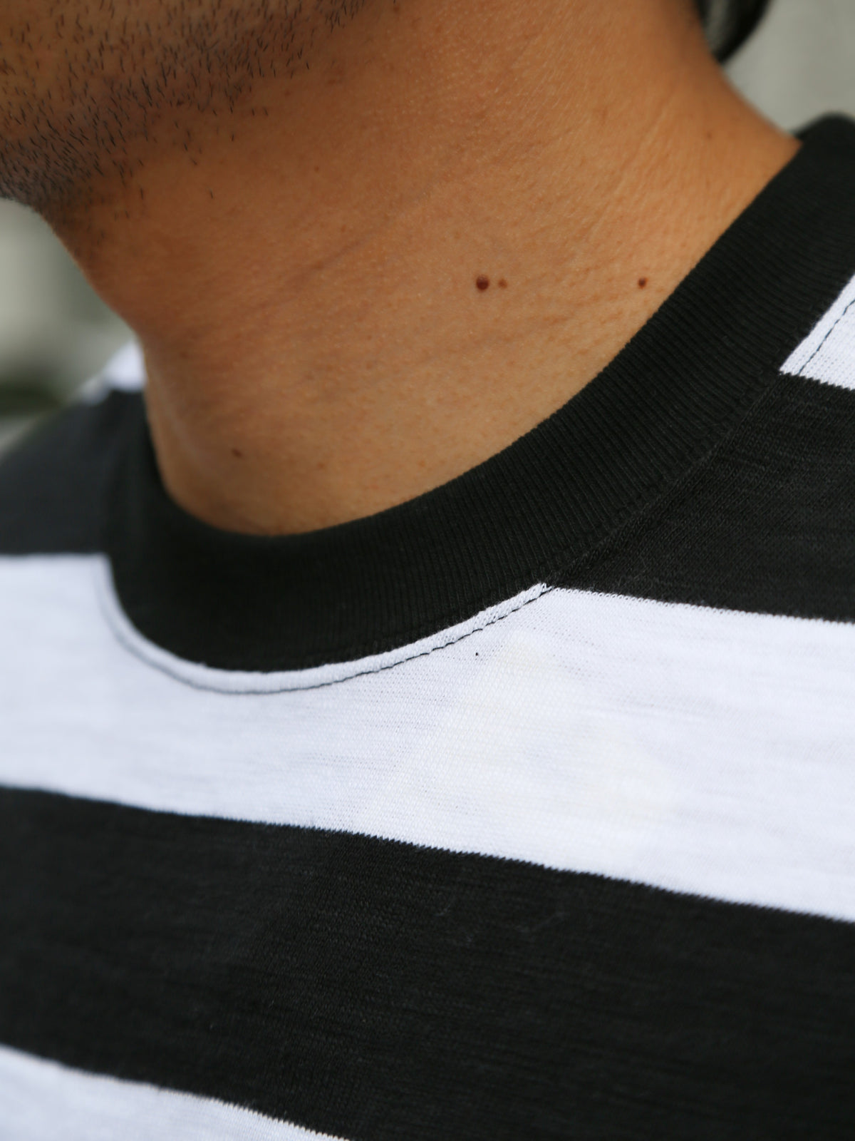The Real McCoy's Buco Stripe Tee S/S – Black/White (BC24002-010)