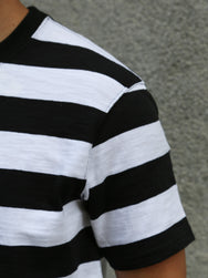The Real McCoy's Buco Stripe Tee S/S – Black/White (BC24002-010)
