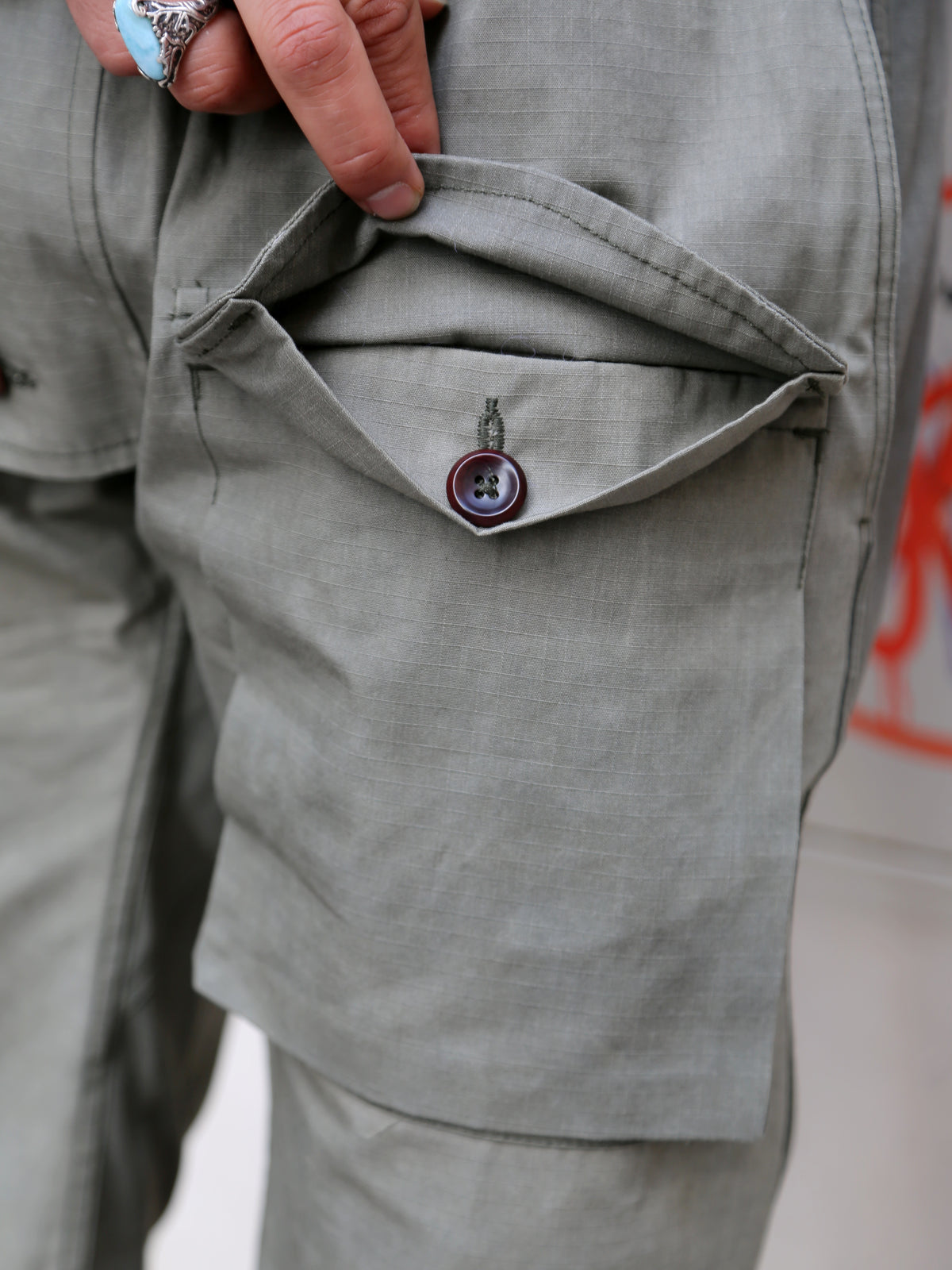 Fleurs De Bagne Short Submariner – Kaki